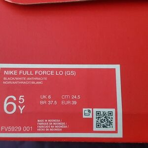 Nike Full Force Lo Youth Sneakers - Black and White